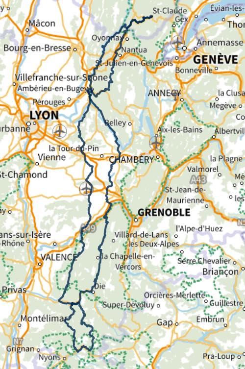 Carte vacances à vélo avril 2023