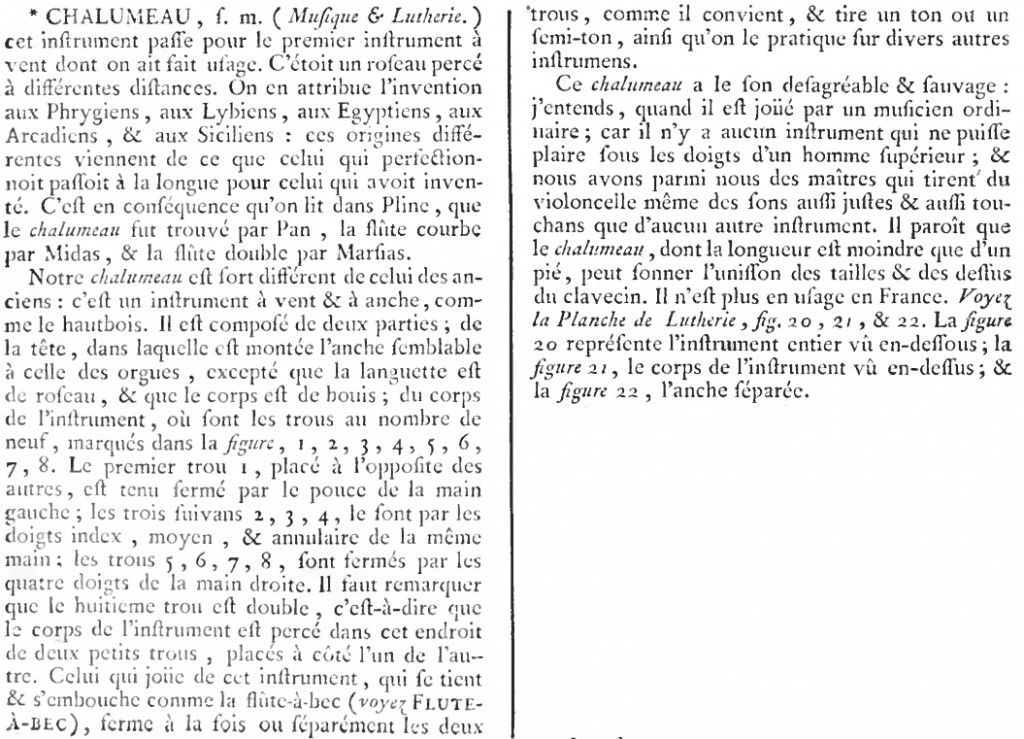 Encyclopédie Diderot Chalumeau