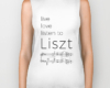 Live, love, listen to Liszt Classical music biker tank top