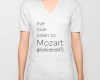 Live, love, listen to Mozart Classical music v-neck shirt