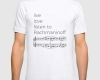 Live, love, listen to Rachmaninoff Classical music t-shirt