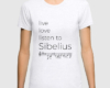 Live, love, listen to Sibelius Classical music t-shirt