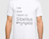 Live, love, listen to Sibelius Classical music t-shirt