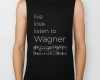 Live, love, listen to Wagner Classical music biker tank top