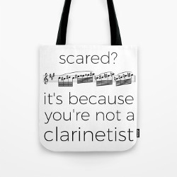 Gift for clarinet player tote bag